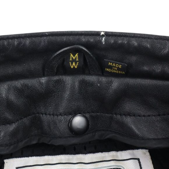 First Gear Women's Cafe Racer Black Leather Motorcycle Jacket Full Zip M Medium - Picture 8 of 10